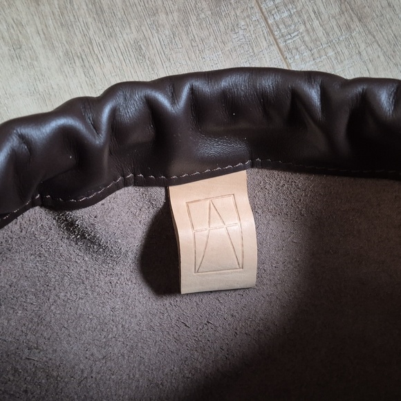 NWOT Leather Drawstring Backpack - Picture 2 of 5